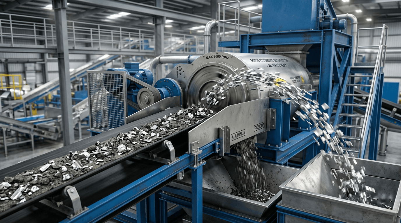 Bagaimana Pemisah Arus Eddy Memisahkan Logam Non-Besi dari Terak: Panduan Teknis Lengkap